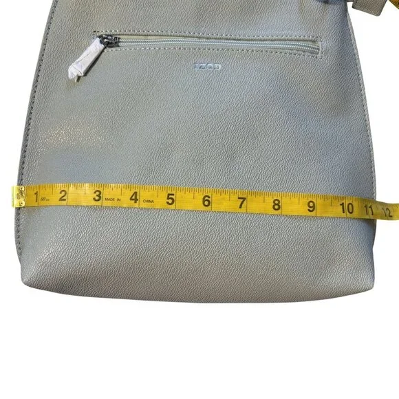 Izod Sage Faux Leather Crossbody Bag Adjustable Strap & Zippered Pocket - Picture 5 of 6